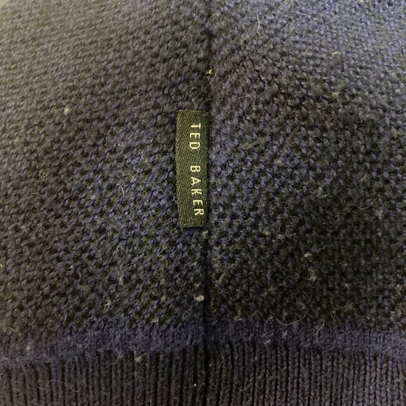 Men's Ted Baker Dark Blue Crew Neck Sweater, Size 3 - Picture 5 of 5